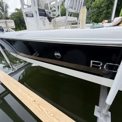 Sarasota Boat Detailing - Compound black hull then nano sealant.