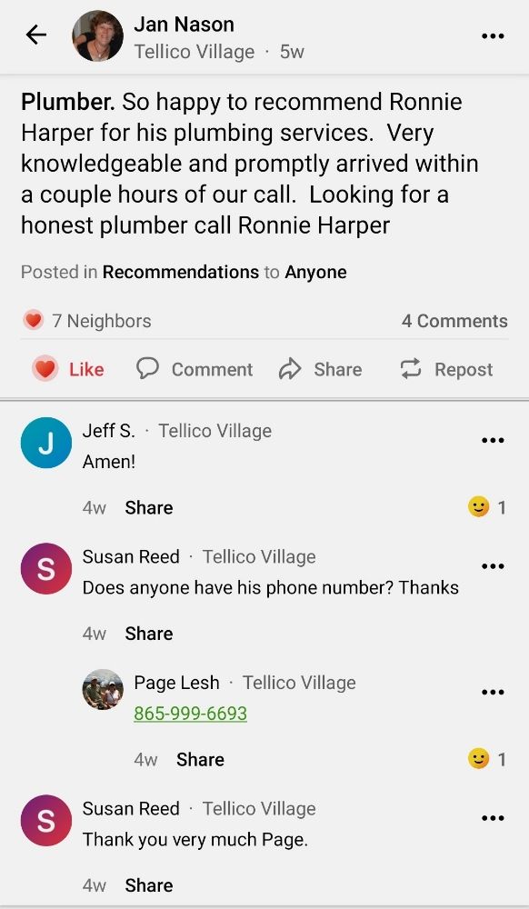 Slide of Ron's Plumbing Service