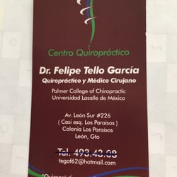 Dr. Felipe Tello García - Tarjeta de visita (nuevo número de teléfono viene en parte de atrás: 7170598)