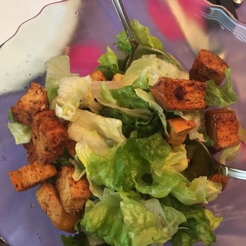 Aldo's Pizza - I added my own croutons to make their salad to go even better. - Pizza Near Me - San Mateo, California