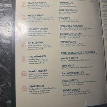 Sips - Photo of the first page of the drinks menu. - Cocktail Bars Near Me - Denver, Colorado