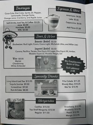 Menu photo 1 Los Chavalos South Fork, CO