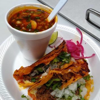 Tacos El Grande - Quesitacos with Conzome. Dip these bad boys in there. - Food Trucks Near Me - Katy, Texas