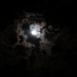 Skyway Drive-In Theatre - Beautiful Blue Moon seen from Skyway Drive-In @ intermission
