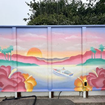 Natalie Gabriel - Private backyard, jacuzzi side mural - Public Art Near Me Natalie Gabriel - Private backyard, jacuzzi side mural - Public Art Near Me