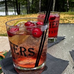 Northern Waters Distillery - The Cranberry Bog and a Cranberry Vodka soda with lime.