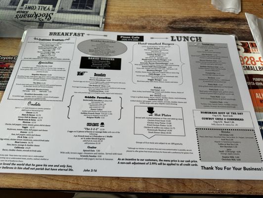 Menu photo 8 The Pinon Cafe Payson, AZ