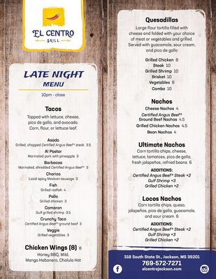 Menu photo 4 El Centro Grill Jackson, MS