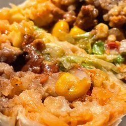 Tacos Morelos - Roast Pork (Al Pastor) Burrito, $12 + tax + tip