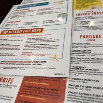 Snooze, an A.M. Eatery - Menus - Breakfast & Brunch Near Me - Dallas, Texas Snooze, an A.M. Eatery - Menus - Breakfast & Brunch Near Me - Dallas, Texas