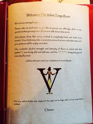Menu photo 8 Velvet Tango Room Cleveland, OH Menu photo 8 Velvet Tango Room Cleveland, OH
