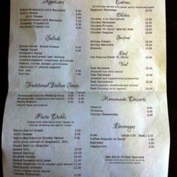 Don Michael's take out menu.