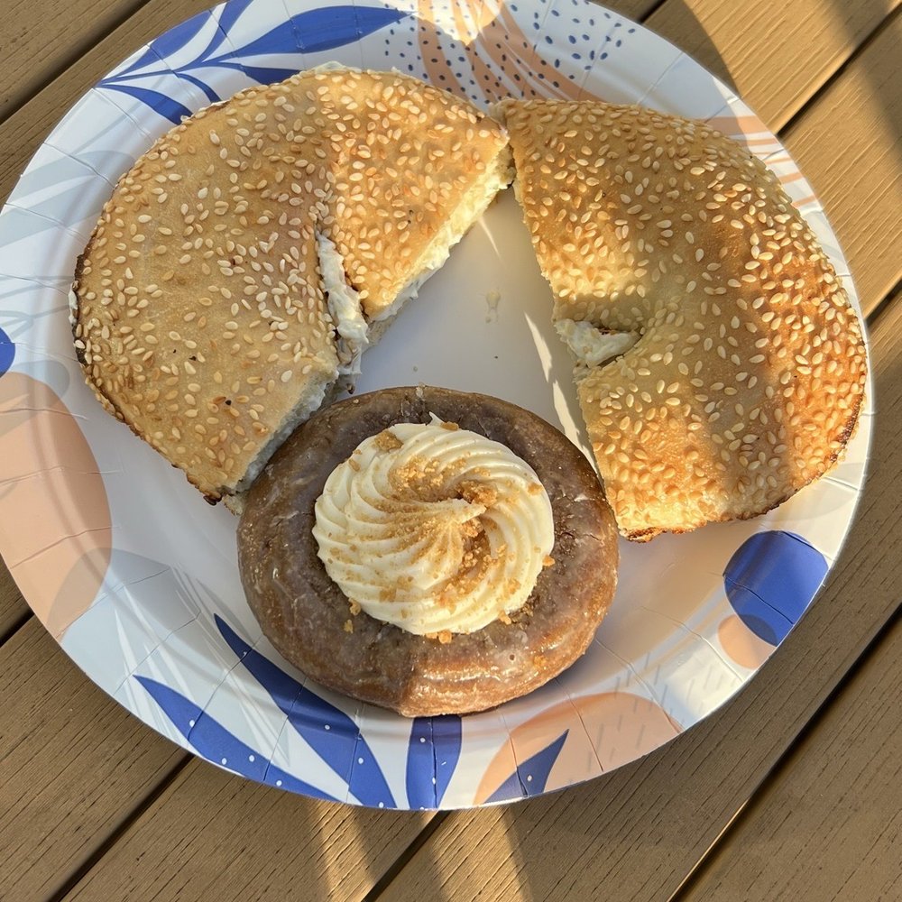 Love Bug's Bakery - Sesame Bagel & Gingerbread Cheesecake Donut - Donuts Near Me - Melbourne, Florida