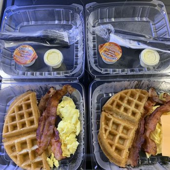 Country Waffles - $7.49 waffles, Eggs, and bacon strips - Breakfast & Brunch Near Me - Hayward, California