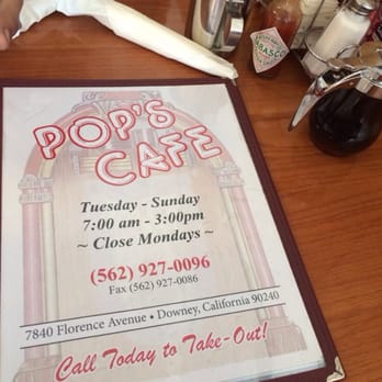 Pop's Cafe - Simple menu, no photos of food. - Breakfast & Brunch Near Me - Downey, California Pop's Cafe - Simple menu, no photos of food. - Breakfast & Brunch Near Me - Downey, California