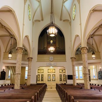 Congregation Mickve Israel - View from front, looking at organ. - Synagogues Near Me - Savannah, Georgia