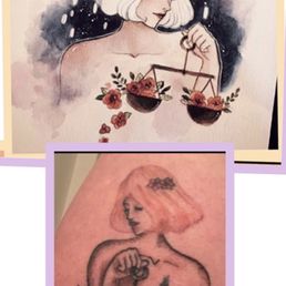 The image I wanted and the ink I received.