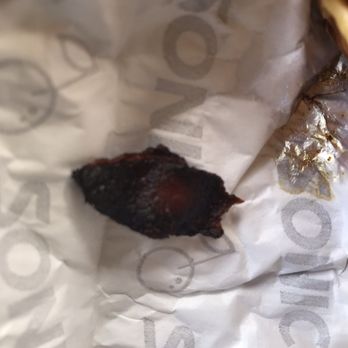 Sonic Drive-In - Breakfast Brioche bacon and egg sandwich. Burnt bacon that my 11 yo ate. - Fast Food Near Me - Kingwood, Texas
