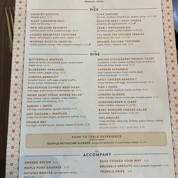 Chroma Modern Bar + Kitchen - Menu - New American Near Me - Orlando, Florida Chroma Modern Bar + Kitchen - Menu - New American Near Me - Orlando, Florida