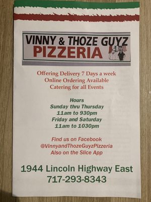Vinny and ThozeGuyz Pizzeria by null