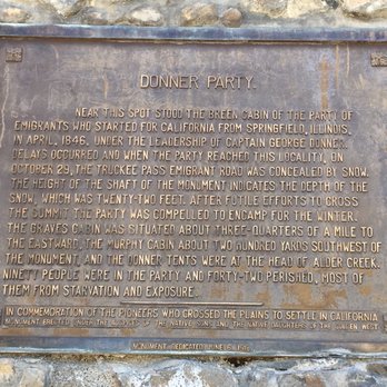 Donner Party Monument - This plaque is on the back of the monument. So don't forget to walk around the entire monument. - Landmarks & Historical Buildings Near Me - Truckee, California
