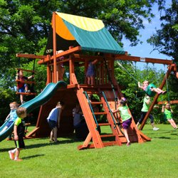 Backyard Fun Factory - Rustler playset for school age children.