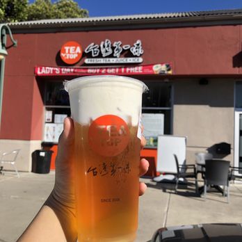 TeaTop - Milk foam green tea. - Bubble Tea Near Me - Milpitas, California TeaTop - Milk foam green tea. - Bubble Tea Near Me - Milpitas, California