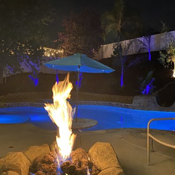 California Pools - Corona - Our volcano fire pit - General Contractors Near Me - Corona, California