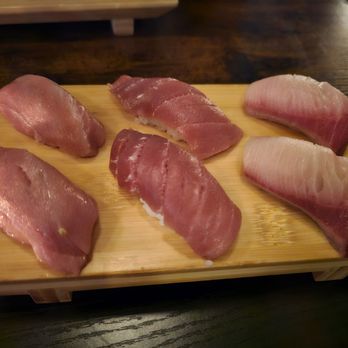 Shokunin - Nigiri (Blue Fin Tuna, Toro, Hamachi Belly) - Japanese Near Me - Austin, Texas