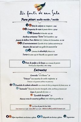 Menu photo 1 Restaurant Les Fonts de Can Sala Tarragona, T