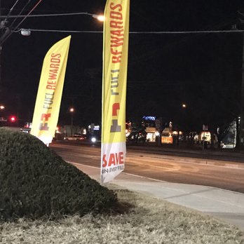 Shell - a row of advertising flags on a street corner - Gas Stations Near Me - Olney, Maryland