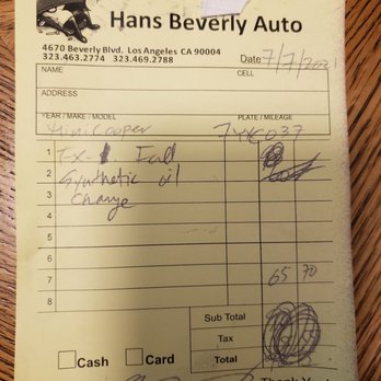 Hans Auto - BEWARE! Scam price for 98.55, which originally price for 59.99! - Auto Repair Near Me - Los Angeles, California Hans Auto - BEWARE! Scam price for 98.55, which originally price for 59.99! - Auto Repair Near Me - Los Angeles, California