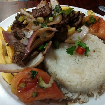 Peru Cafe Express - Lomo saltado (grilled beef, rice, French fries, grilled onions). Delicious! - Peruvian Near Me - Houston, Texas Peru Cafe Express - Lomo saltado (grilled beef, rice, French fries, grilled onions). Delicious! - Peruvian Near Me - Houston, Texas