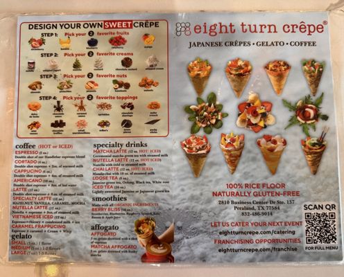 Menu photo 2 Eight Turn Crepe, Pearland TX Pearland, TX Menu photo 2 Eight Turn Crepe, Pearland TX Pearland, TX