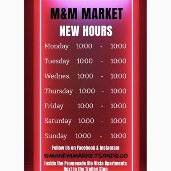 M & M Market - Hours - Convenience Stores Near Me - San Diego, California M & M Market - Hours - Convenience Stores Near Me - San Diego, California