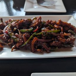 Shredded Chicken with Red and Green Pepper Shredded Chicken with Red and Green Pepper