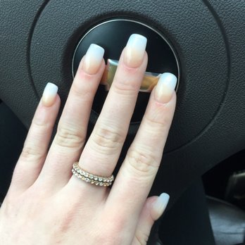 A-T Nails - Full set of acrylics, with French ombré dip powered. - Nail Salons Near Me - Grand Rapids, Michigan