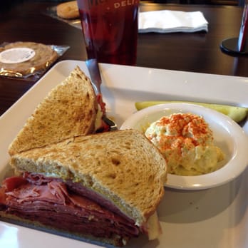 McAlister's Deli - New Yorker with potato salad, iced tea and a toffee cookie. Lots o' pastrami! - Salad Near Me - Dayton, Ohio McAlister's Deli - New Yorker with potato salad, iced tea and a toffee cookie. Lots o' pastrami! - Salad Near Me - Dayton, Ohio