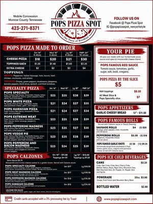 Menu photo 1 Pops Pizza Spot Madisonville, TN