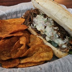 Savage's Ale House - Philly Cheesesteak with chips