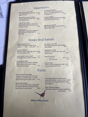 Menu photo 2 The Blue Pheasant Restaurant Cupertino, CA Menu photo 2 The Blue Pheasant Restaurant Cupertino, CA
