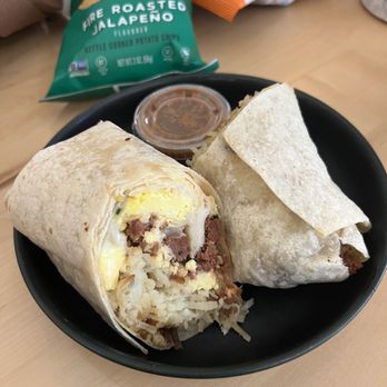 Copa Vida - Chorizo Burrito and the chips we bought! - Coffee & Tea Near Me - San Marcos, California Copa Vida - Chorizo Burrito and the chips we bought! - Coffee & Tea Near Me - San Marcos, California
