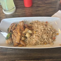 6. Bourbon Chicken with Hibachi Fried Rice 6. Bourbon Chicken with Hibachi Fried Rice