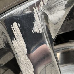 Damage to my wheels due to car wash. Save your money!