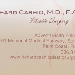 Cashio Richard V MD - Dr. Cashio's card