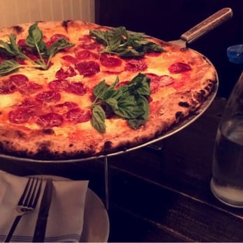 Lucali - Pizza with pepperoni & basil - Italian Near Me - Miami Beach, Florida