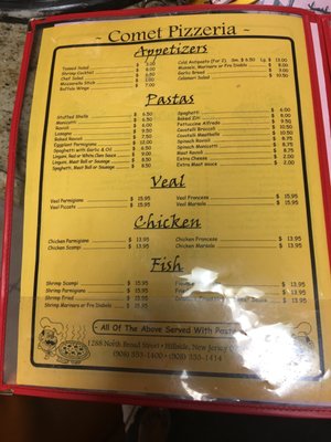 Menu photo 7 Comet Pizzeria Hillside, NJ