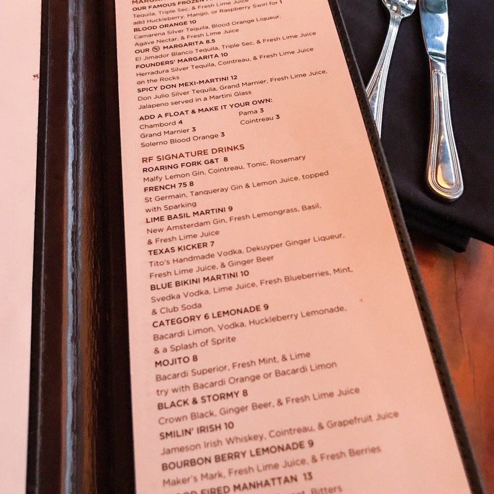 Roaring Fork - Menu - New American Near Me - Austin, Texas Roaring Fork - Menu - New American Near Me - Austin, Texas