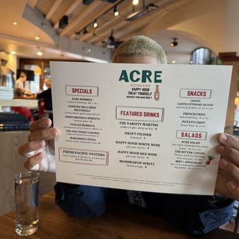 Acre - happy hour menu - Pizza Near Me - Oakland, California