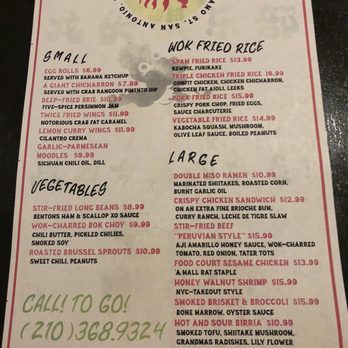 Hot Joy - Their menu - Asian Fusion Near Me - San Antonio, Texas
